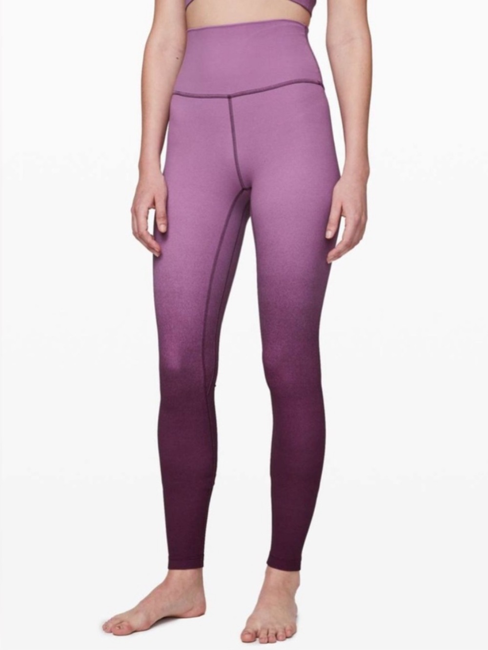 Lululemon Align High Rise Pant Legging Purple Spray Ombre Womens 6
